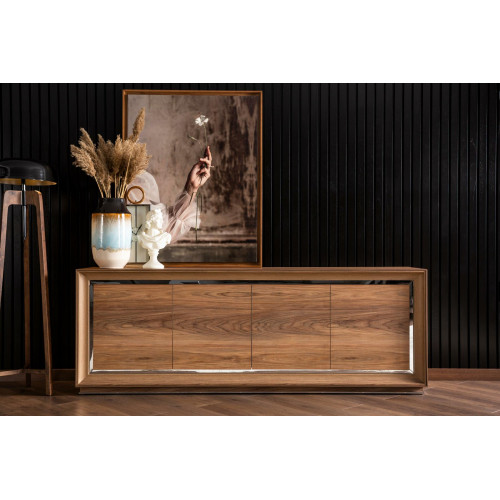 Braune Kommode Anrichte Buffet Schrank Möbel Anrichten Sideboard 218cm von Xl Moebel