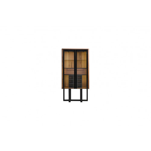 Braune Luxus Vitrine Glasvitrine LED Schrank Designer Bar Schränke Neu von Xl Moebel