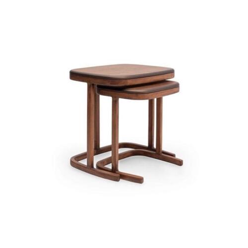 Brauner Beistelltisch-Set Wohnzimmer Couchtisch Garnitur Kaffeetische Brauner Beistelltisch-Set Wohnzimmer Couchtisch Garnitur Kaffeetische von Xl Moebel