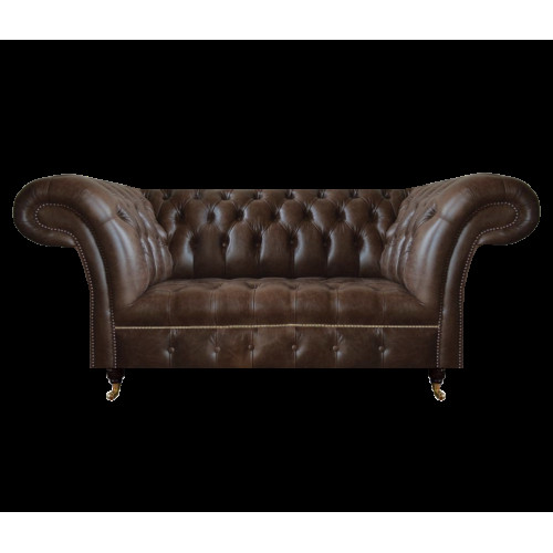 Brauner Chesterfield Leder Zweisitzer Moderne Wohnzimmer Designer Möbel von Xl Moebel