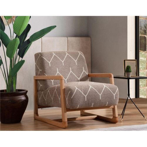 Brauner Sessel Moderner Wohnzimmer Einsitzer Armlehnen Relaxsessel von Xl Moebel