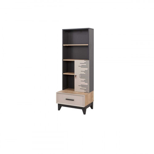 Bücherregal Schrank Kinderzimmer Regal Holz Holzschrank Grau Büro Bücherregal Schrank Kinderzimmer Regal Holz Holzschrank Grau Büro von Xl Moebel