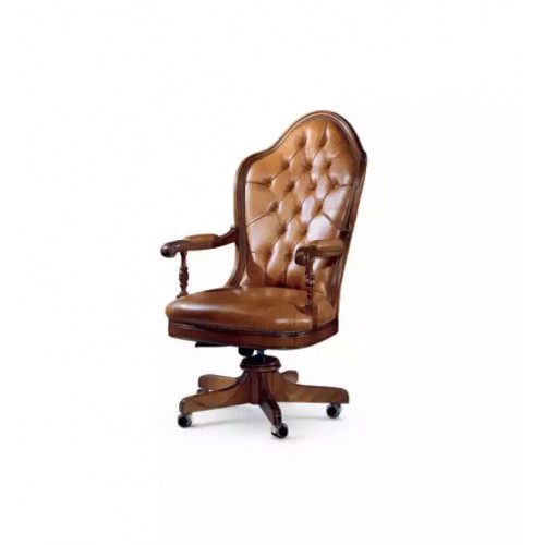 Bürostuhl Holz Chef Sessel Chesterfield Italien Möbel Braun Drehbar Neu von Xl Moebel