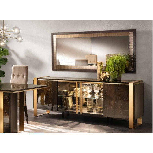 Buffet Anrichte Kommode Spiegel Echte Handarbeit Holz Regal Regale 2tlg von Xl Moebel