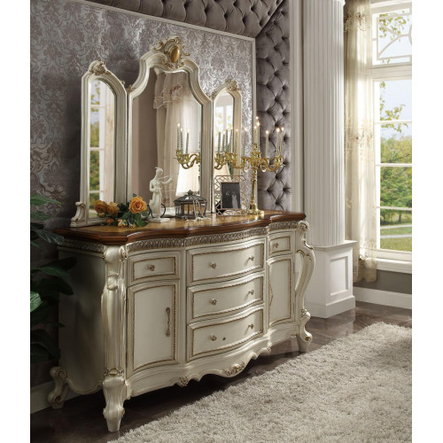 Buffet Anrichte Kommode mit Spiegel Handarbeit Echte Holz Rokoko Barock Buffet Anrichte Kommode mit Spiegel Handarbeit Echte Holz Rokoko Barock von Xl Moebel