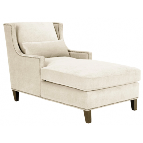 Chaiselongue Liegen Möbel Ottomane Wohnzimmer Design Sofa Beige Stoff Liege von Xl Moebel