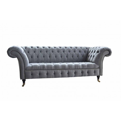 Chesterfield 3 Sitzer Couch Sitz Textil Stoff Couchen Sofas Sofa Polster von Xl Moebel