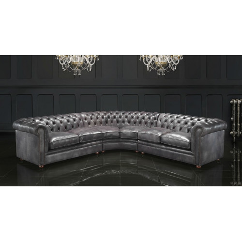 Chesterfield Ecksofa Eckcouch Designer Sofa Couch Samt Ledersofa Vintage 2016-14 von Xl Moebel
