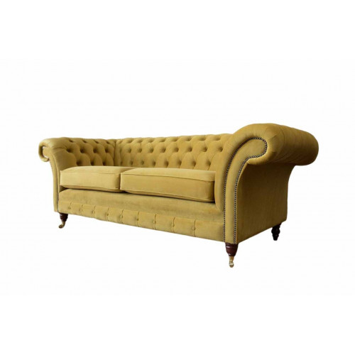 Chesterfield Sofa 3 Sitz Design Couch Dreisitzer Luxus Möbel Stil Textil von Xl Moebel