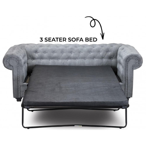 Chesterfield Sofa mit Bettfunktion Bengalisches Klappbett Couch Schlafsofa von Xl Moebel