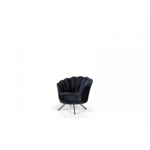 Cocktailsessel Sessel Ohrensessel Stoffsessel Schwarz Polster Sitz von Xl Moebel
