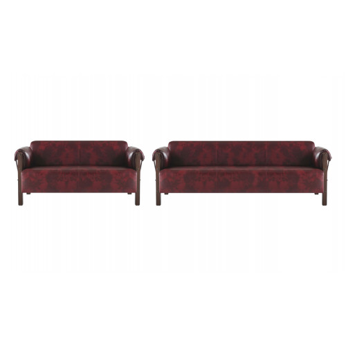 Couch Ledesofas 3-Sitzer 2-Sitzer Bordeaux Modern Stil Leder Holz Set Couch Ledesofas 3-Sitzer 2-Sitzer Bordeaux Modern Stil Leder Holz Set von Xl Moebel