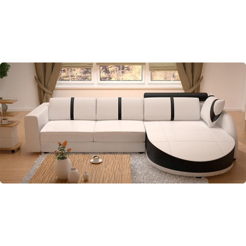 DESIGNERSOFA SCHLAFSOFA LEDERECKCOUCH NEU LEDERSOFA ECKSOFA MIT BETTFUNKTION von Xl Moebel