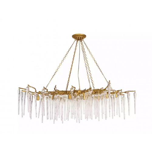 Deckenlampe Glas Deckenleuchte Wohnzimmer Lampe Leuchte Tropen Kristall von Xl Moebel