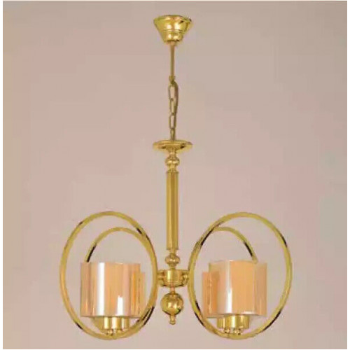 Deckenlampe in Goldfarben Luxus Decken Luster Glass Wohnzimmer von Xl Moebel