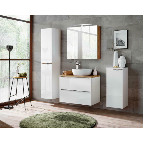 Design Badezimmer Möbel Bad 4 tlg. Set Garnitur Deko Schrank Waschbecken von Xl Moebel