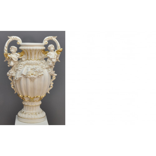 Design Blumen Topf Dekoration XXL Vase Vasen Handarbeit Deko Kelch Pokal 70cm von Xl Moebel