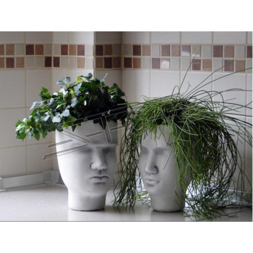 Design Blumentopf Top Planz Kübel Gefäß Figur Töpfe Deko Gesicht Skulptur von Xl Moebel