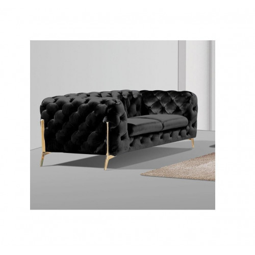 Design Chesterfield Sofa 2-Sitzer Couch Samt Polster Textil Sofas Zweisitzer Neu von Xl Moebel