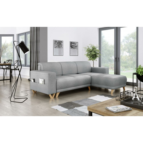 Design Ecksofa L-Form Sofa Couch Bettfunktion Schlafsofa Polster Textil von Xl Moebel