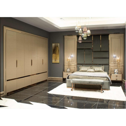 Design Gruppe Schlafzimmer Doppelbett Bett Nachttische Set 6tlg Beige Design Gruppe Schlafzimmer Doppelbett Bett Nachttische Set 6tlg Beige von Xl Moebel