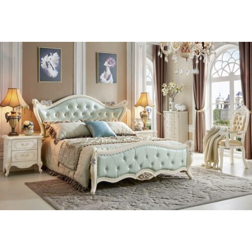 Design Schlafzimmer 5 tlg. Bett Nachttisch Barock Kleiderschrank Massivholz Design Schlafzimmer 5 tlg. Bett Nachttisch Barock Kleiderschrank Massivholz von Xl Moebel