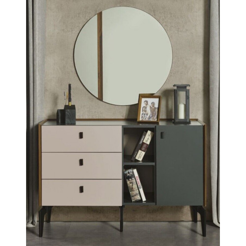 Design Schlafzimmer Komplett Set Kommode mit Spiegel 2tlg Set Holz Neu von Xl Moebel