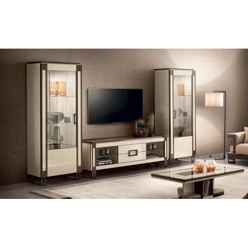 Design Wohnwand Sideboard 2x Vitrine rtv Lowboard Anrichte 3 tlg. Set wohnwände von Xl Moebel