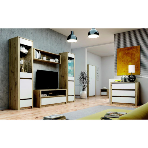 Design Wohnzimmer Set Vitrine 2x Kommode Wohnwand Wandregal Regal Schränke 4tlg. Design Wohnzimmer Set Vitrine 2x Kommode Wohnwand Wandregal Regal Schränke 4tlg. von Xl Moebel