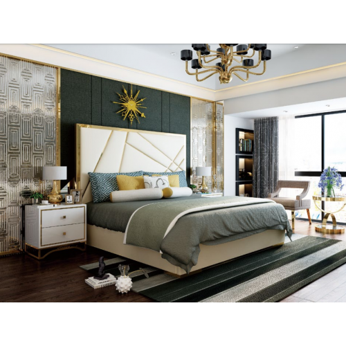 Designer Doppelbett Bett Hotel Deko Luxus Schlafzimmer 180/200x200cm Leder Designer Doppelbett Bett Hotel Deko Luxus Schlafzimmer 180/200x200cm Leder von Xl Moebel