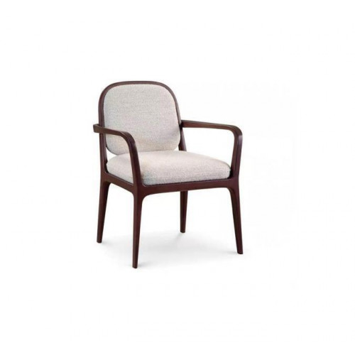 Designer Grauer Polsterstuhl Esszimmer Möbel Braunes Holzgestell Sessel Stuhl Designer Grauer Polsterstuhl Esszimmer Möbel Braunes Holzgestell Sessel Stuhl von Xl Moebel