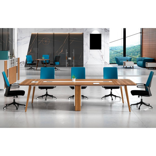 Designer Hellbrauner Konferenztisch Designer Holz Besprechungstisch von Xl Moebel