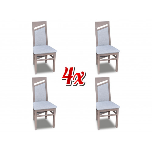 Designer Holz Textil Polster Stühle Gastro Esszimmer Stoff Set 4x Sessel Stuhl von Xl Moebel