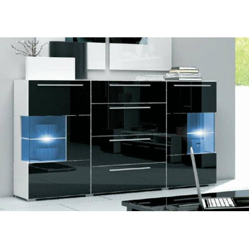 Designer Kommode Glas Vitrine Sideboard Highboard Schrank Led Hochglanz Kommoden Designer Kommode Glas Vitrine Sideboard Highboard Schrank Led Hochglanz Kommoden von Xl Moebel