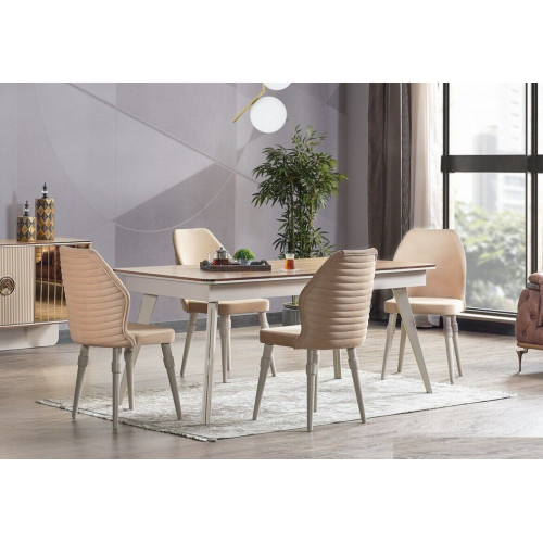 Designer Komplett 6x Stühle+Esstisch Set Esszimmer Designer Garnitur Set Neu von Xl Moebel