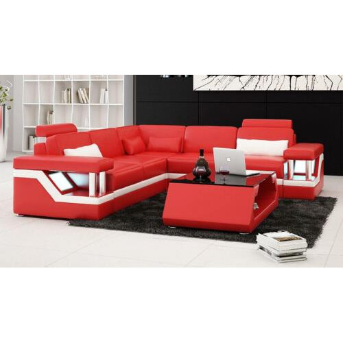 Designer Sofa Couch Ecksofa Leder Textil Polster Garnitur Wohnlandschaft Designer Sofa Couch Ecksofa Leder Textil Polster Garnitur Wohnlandschaft von Xl Moebel