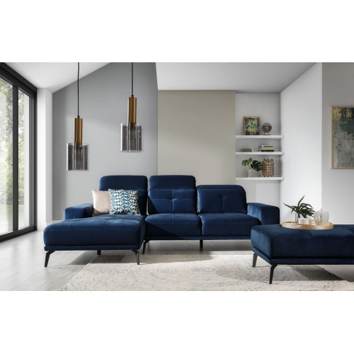 Designer Sofa Couch Ecksofa Textil Polster Garnitur Wohnlandschaft L-Form Blaue von Xl Moebel