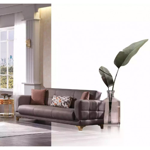 Designer Sofa Rosa 3-Sitzer Designer Wohnzimmer Couch Textil Möbel Couchen von Xl Moebel