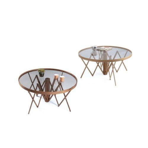 Designer Wohnzimmer Set 2x Couchtische Rund Kaffee Tisch Luxus Möbel Designer Wohnzimmer Set 2x Couchtische Rund Kaffee Tisch Luxus Möbel von Xl Moebel