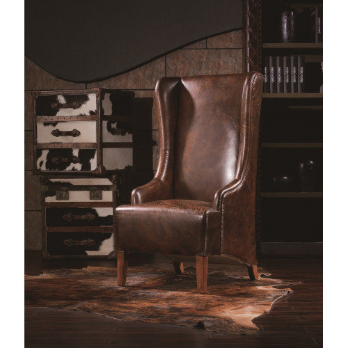Echtleder Relaxsessel Vintage Cigar Ledersessel Sessel Leder Ohrensessel Fernseh von Xl Moebel