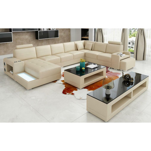 Eck Leder Ecksofa U-Form Sofa Couch Design Polster Textil Modern Textil Neu Eck Leder Ecksofa U-Form Sofa Couch Design Polster Textil Modern Textil Neu von Xl Moebel
