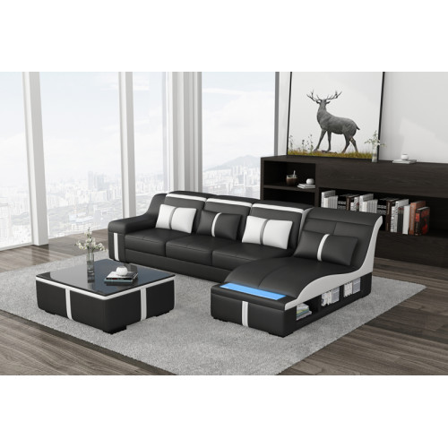 Eck Sofa Couch Polster Eck Sitz L Form Leder Garnitur Wohnlandschaft von Xl Moebel