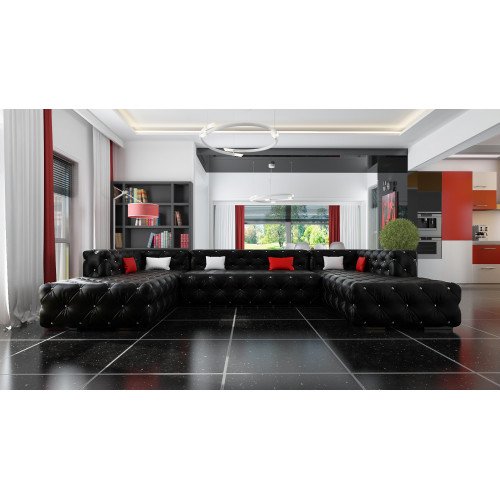 Ecksofa Chesterfield Wohnlandschaft Luxus Designer Sofa Couch Polster Ecksofa von Xl Moebel