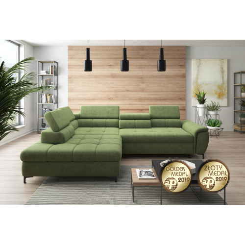Ecksofa L-Form Sofa Couch Design Polster Schlafsofa Textil Bettfunktion Textil von Xl Moebel