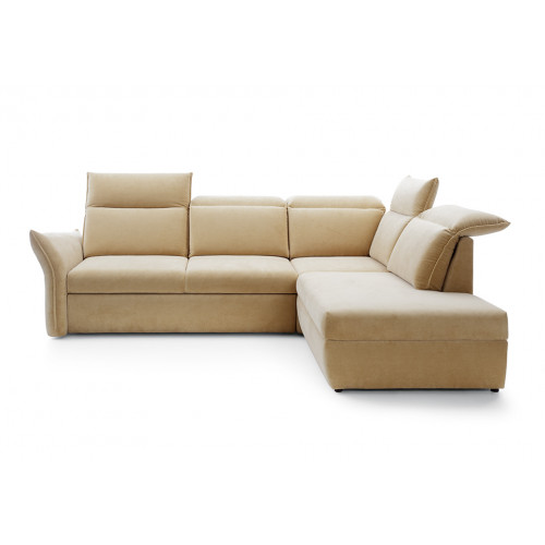 Ecksofa L-form Beige Eckcouch mit Schlaffunktion Garnitur Wohnlandschaft von Xl Moebel