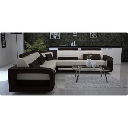Ecksofa Polster Couch Leder Ecksofa Wohnlandschaft L-Form Polstergarnitur von Xl Moebel