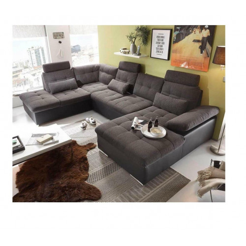 Ecksofa U-Form Sofa Wohnlandschaft Garnitur Bettfunktion Design Polster von Xl Moebel