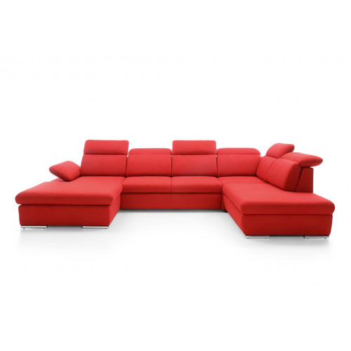 Ecksofa Wohnlandschaft Couch Polster Sofa Leder Eck Garnituren Rot von Xl Moebel