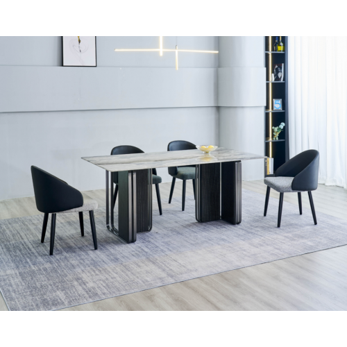 Edle Esszimmer Möbel Designer Esszimmer Tisch 6x Kunstleder Stühle 7tlg von Xl Moebel