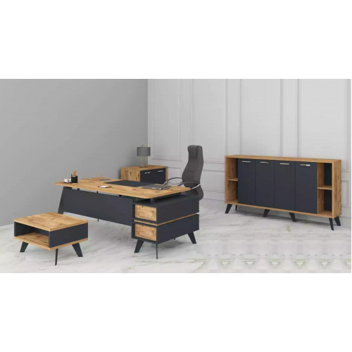 Einrichtung Büro Set Arbeitszimmer Schreibtische Schränke Tisch 4tlg von Xl Moebel
